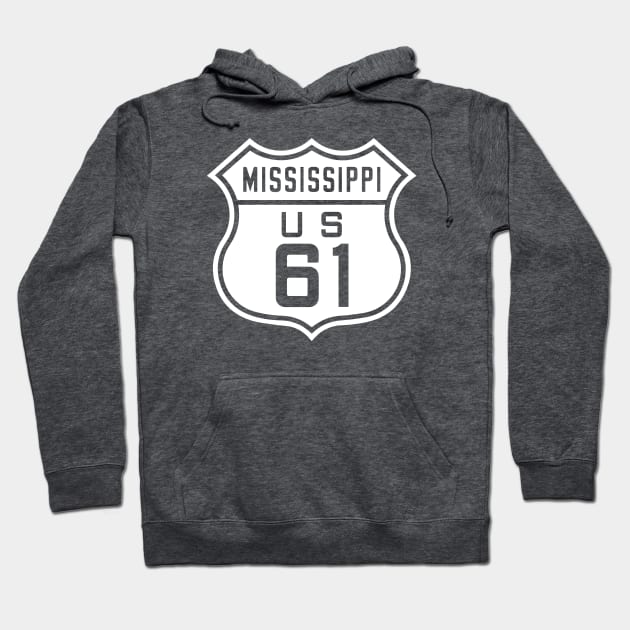 Highway 61 - Blues Highway Hoodie by Pitchin' Woo Design Co.